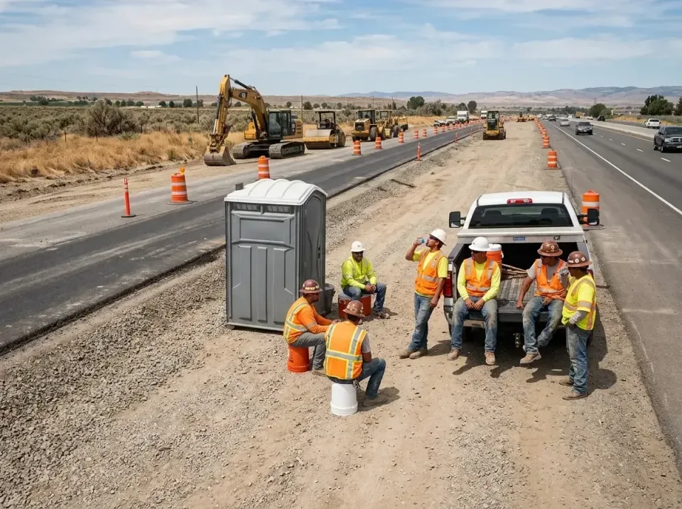 highway-road-construction-crew-007 — frequently asked questions, Porta Potty and Restroom Rentals in Bend, OR
